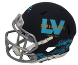 Tom Brady Autographed Tampa Bay Buccaneers SB LV Logo Speed Mini Helmet Fanatics