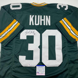 Autographed/Signed John Kuhn Green Bay Green Football Jersey PSA/DNA COA