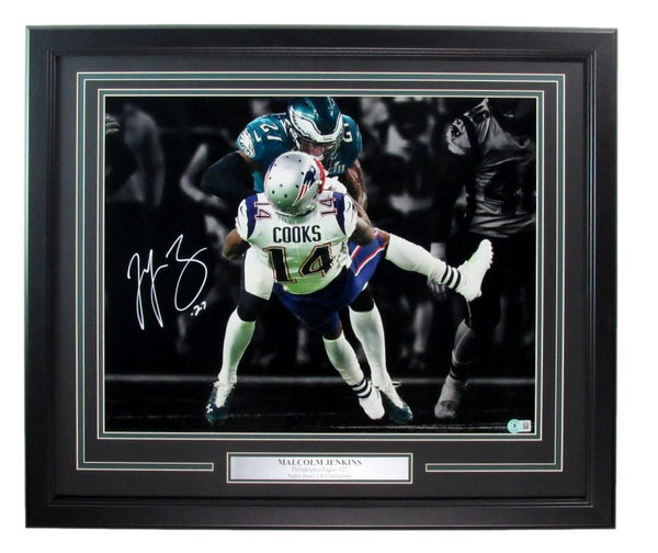 Malcolm Jenkins Signed 16x20 Photo Philadelphia Eagles Framed Beckett 185638