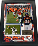 Von Miller Denver Broncos Laser Autographed 18x14 Framed Photo Collage