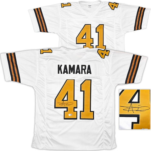 NEW ORLEANS SAINTS ALVIN KAMARA AUTOGRAPHED WHITE JERSEY BECKETT WITNESS 243271