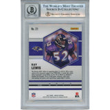 Ray Lewis Autographed/Signed 2021 Mosiac #21 Trading Card Beckett 52944