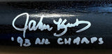 John Kruk Phillies Signed Black Louisville Slugger Bat 93 NL Champs BAS