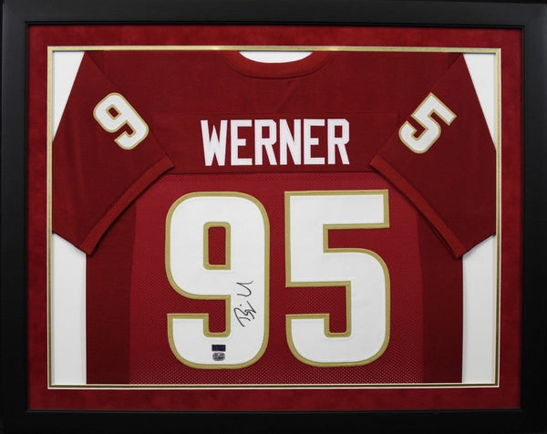 BJOERN WERNER SIGNED FLORIDA STATE SEMINOLES #95 FRAMED JERSEY FANATICS