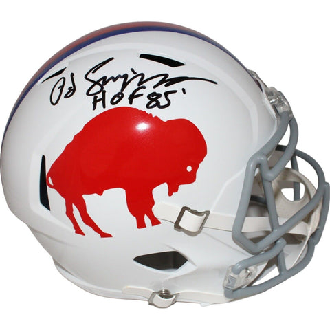 Oj Simpson Autographed Buffalo Bills F/S Throwback Helmet JSA 42707