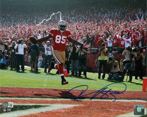 49ers Vernon Davis Authentic Signed 11x14 Photo Autographed BAS Witnessed