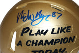 Michael Mayer Signed Notre Dame Fighting Irish Mini Helmet Beckett 37433