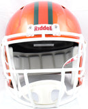Andre Johnson Autographed Miami Hurricanes F/S Flash Speed Helmet-Beckett W Holo