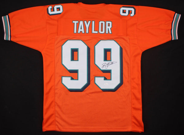Jason Taylor Signed Miami Dolphins Jersey (JSA) 6xPro Bowl 2000,2002,2004-2007
