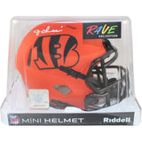 Ja'Marr Chase Autographed Cincinnati Bengals Rave Mini Helmet Beckett 50795