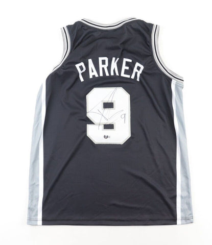 Tony Parker Signed San Antonio Spurs Jersey (Beckett) 6xNBA All-Star 4xNBA Champ