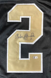 Aaron Brooks New Orleans Signed Black Football Jersey Sports Integrity