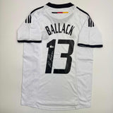 Autographed/Signed Michael Ballack Germany White Jersey Beckett BAS COA