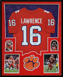 SUEDE FRAMED CLEMSON TIGERS TREVOR LAWRENCE AUTOGRAPHED JERSEY FANATICS HOLO