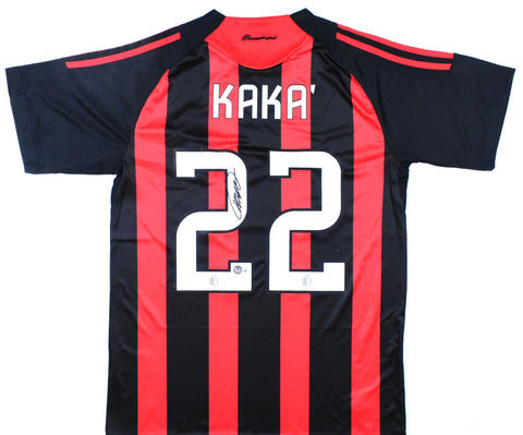 Ricardo Kaka Signed AC Milan Home Red Soccer Jersey #22 - Beckett Witnessed Holo