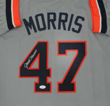 Tigers JACK MORRIS Signed Custom Replica Detroit Grey Jersey AUTO - JSA