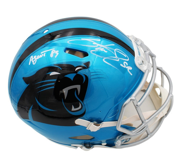 Steve Smith Sr Signed Panthers Speed Authentic Flash Helmet with "Agent 89" Insc