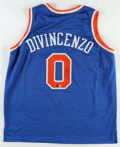 Donte DiVincenzo Signed New York Knicks Jersey (Beckett) 2021 NBA Champion Bucks