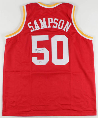 Ralph Sampson Signed Houston Rockets Red Home Jersey (PSA COA) HOF 2012