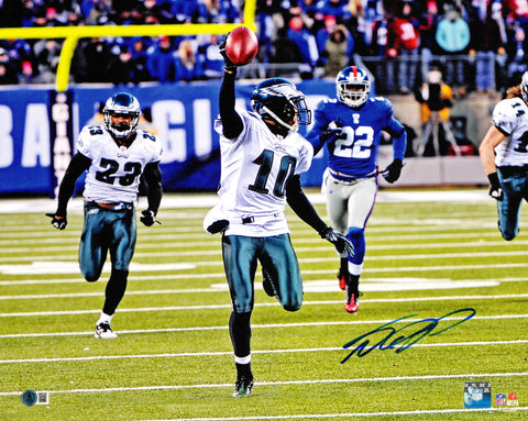 DESEAN JACKSON AUTOGRAPHED 16X20 PHOTO EAGLES MIRACLE MEADOWLANDS BECKETT 243627