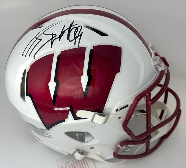 Badgers All American JJ WATT Signed Full Size Authetic Speed Helmet AUTO - BAS