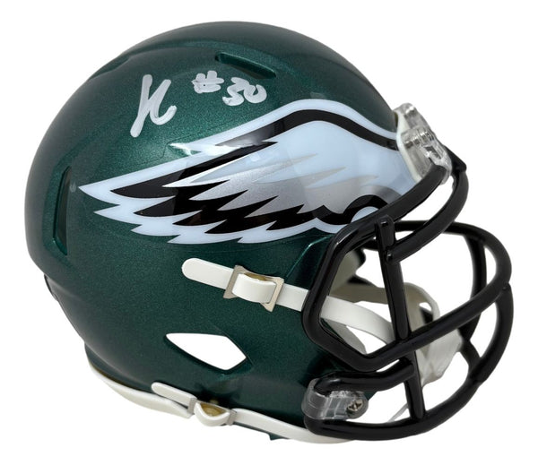 Jihaad Campbell Signed Philadelphia Eagles Mini Speed Helmet BAS