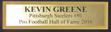 Kevin Greene HOF Steelers Signed/Autographed Jersey w/ Photos Framed JSA 157656