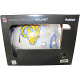 Warner Holt Faulk Bruce Signed Los Angeles Rams Proline Helmet Retro BAS 58605