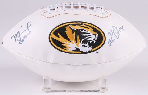 Michael Sam Signed Missouri Tigers Logo Football (Radtke COA) St Louis Rams D.E.