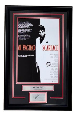 Al Pacino Framed 11x17 Scarface Photo w/ Laser Engraved Signature