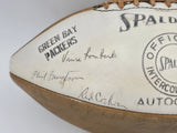 Packers Team Autographed Spalding Leather World Champions Logo Football With Sig