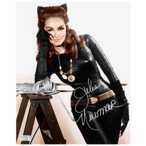 Julie Newmar Autographed 1966 Batman Catwoman On Set 8x10 Photo