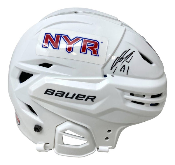 Mika Zibanejad Signed New York Rangers Full Size Authentic Bauer Helmet JSA