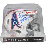 Bruce Matthews Signed Houston Oilers TB Mini Helmet Beckett 42808