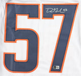 Dre Greenlaw Signed Denver Broncos White Jersey (Beckett) Ex-Arkansas Razorback