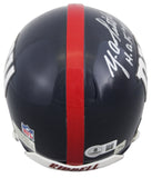 Giants Y.A. Tittle "HOF 71" Authentic Signed VSR4 Rep Mini Helmet BAS
