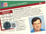 David Edwards Autographed 1991 Pro Set #24 Trading Card Beckett 44851