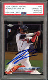 2018 Topps Chrome #193 Ronald Acuna Jr. RC On Card PSA 10/10 Auto GEM MINT