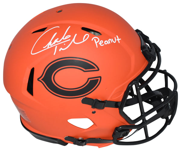 CHARLES TILLMAN SIGNED CHICAGO BEARS RAVE AUTHENTIC SPEED HELMET W/ PEANUT