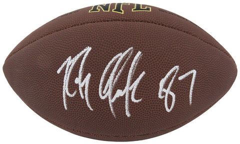 Rob Gronkowski Signed Wilson Super Grip Full Size NFL Football (Gronkowski Holo)