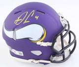 Dalvin Cook Signed Minnesota Viking Mini Helmet (Beckett) 3xPro Bowl Runnin Back