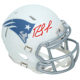 Randy Moss Autographed New England Patriots Rivalries Speed Mini Helmet Beckett