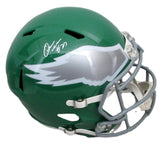 Quinyon Mitchell Signed Kelly Full-Size Replica Helmet Eagles PSA/DNA 195553