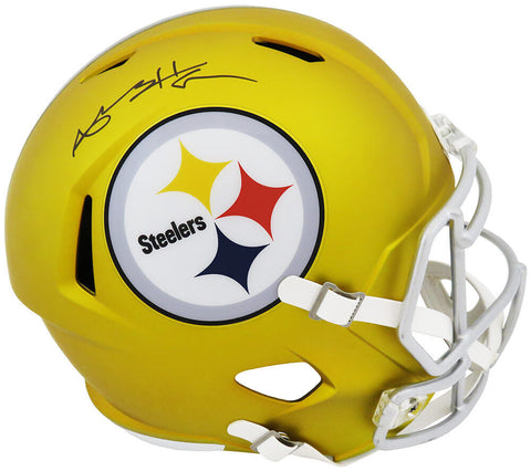 Antonio Brown Signed Steelers BLAZE Riddell Full Size Speed Rep Helmet -Fanatics