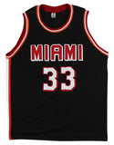 Alonzo Mourning Authentic Signed Black Pro Style Jersey JSA Witness 2