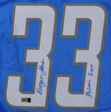 Kerryon Johnson Signed Detroit Lions Nike Blue NFL Jersey - "MoTown's Finest"