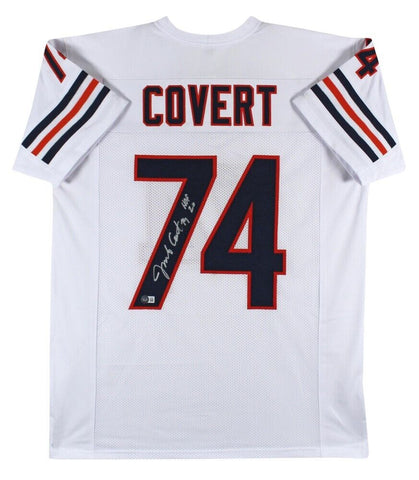 Jim Covert Signed Chicago Bears Jersey Inscribed HOF 20 (Beckett) Junk Yard Dogs