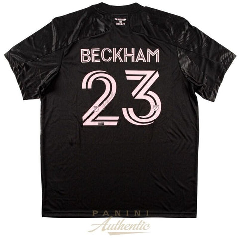 DAVID BECKHAM Autographed Inter Miami CF Adidas 2021 Black Jersey PANINI