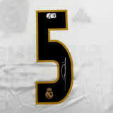 Framed Autographed/Signed Zinedine Zidane 35x39 Real Madrid White Jersey BAS COA