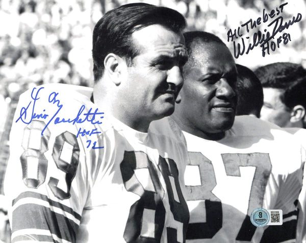 Willie Davis & Gino Marchetti Autographed 8x10 Photo Packers Beckett QR #BS31958